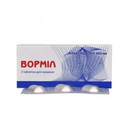 Вормил (аналог Альдазол, Альбендазол) жевательные таблетки 400 мг N3 в Тюмени и области фото